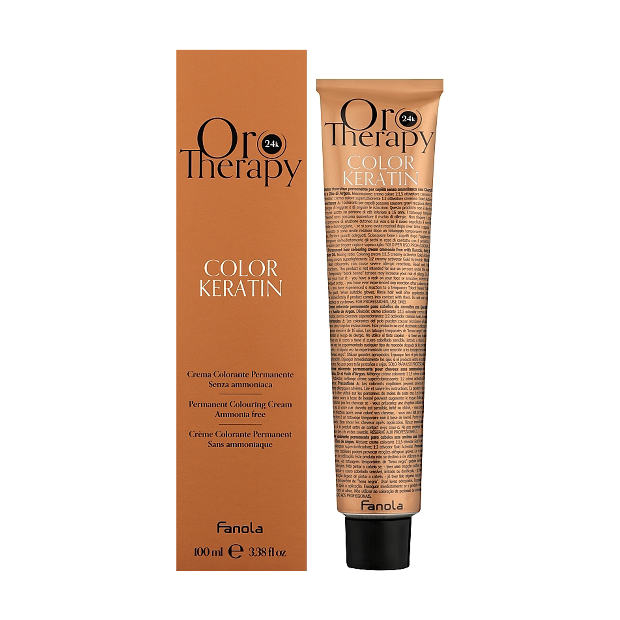 Безаміачна крем-фарба для волосся Fanola Oro Therapy Color Keratin Oro Puro 5.0 Light Chestnut, 100 мл