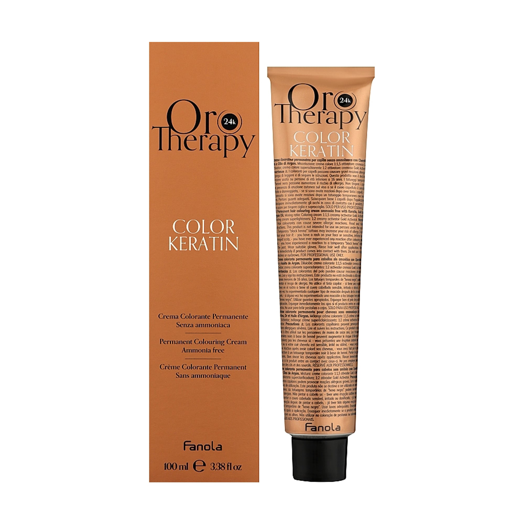 Безаміачна крем-фарба для волосся Fanola Oro Therapy Color Keratin Oro Puro 10.0 Extra Blonde Platinum Extra, 100 мл